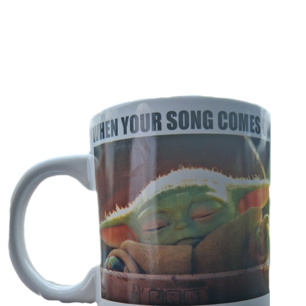 Star Wars Green and White Baby Yoda Mug